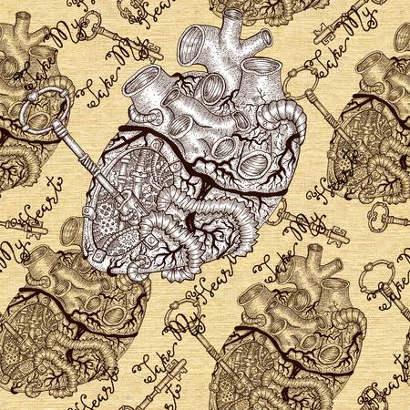 104546536-seamless-pattern-with-human-heart-with-key-and-steampunk-mechanical-parts-graphic-design-collection-